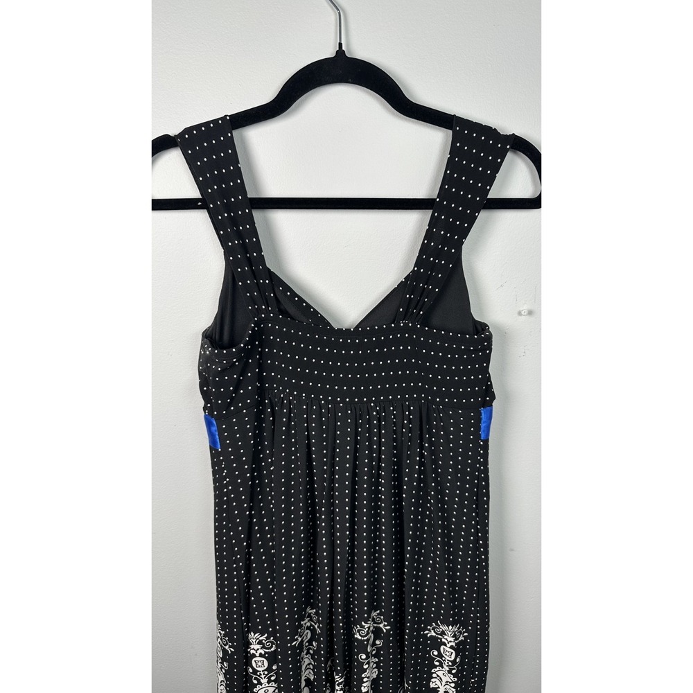 Vintage My Michelle Medium Dress Sweetheart Black White Blue Party Polka Dot - Picture 11 of 13